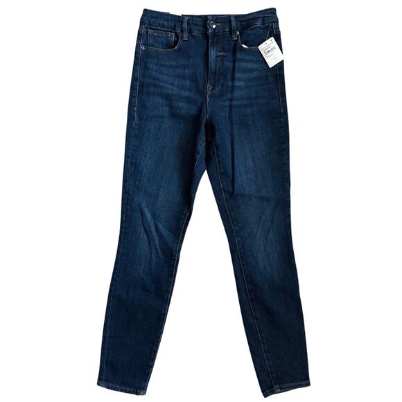 Good American Good Waist Chewed Pocket Jeans Indigo Size 8 - Picture 3 of 10